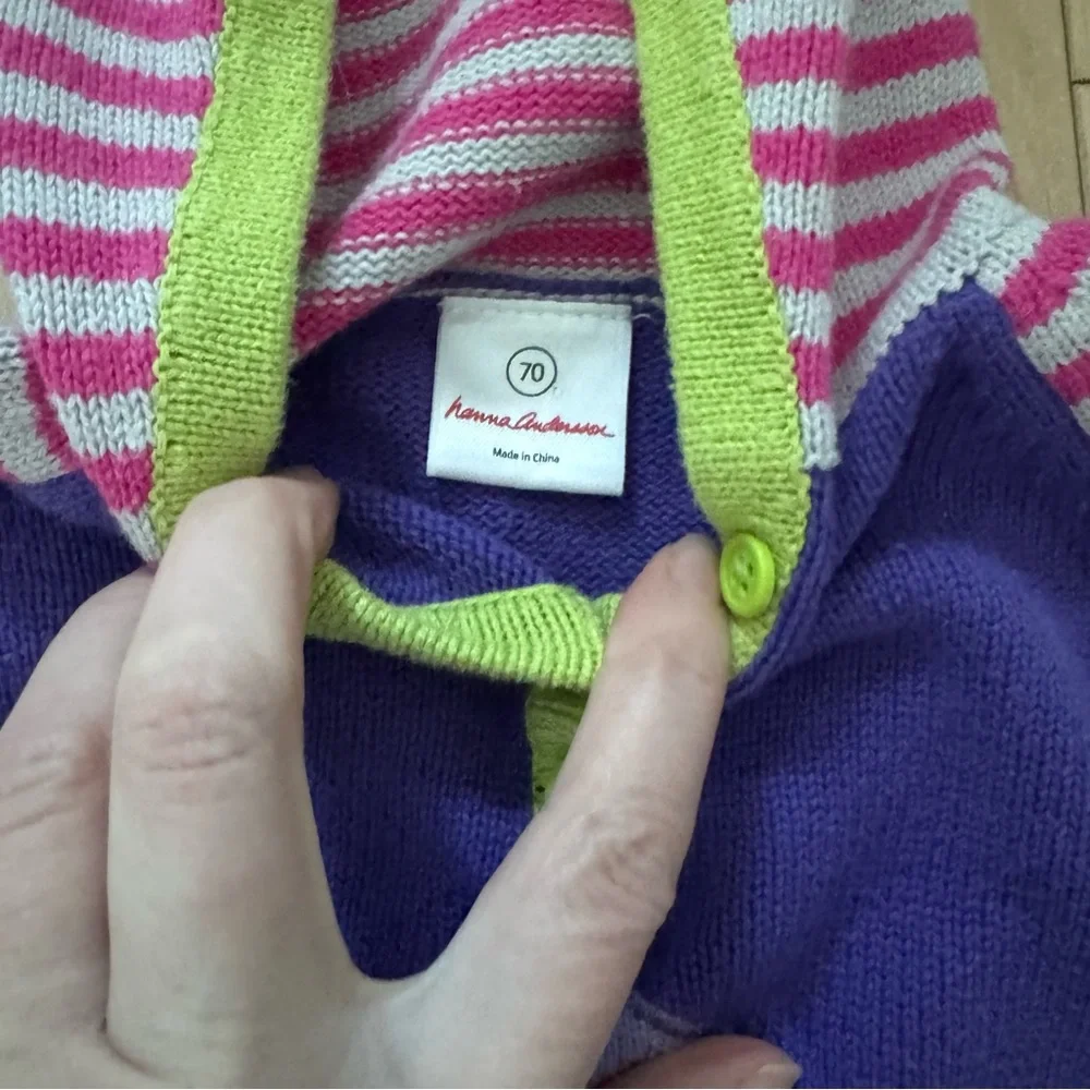 Hanna Andersson Purple‎ and Pink Animal Footie